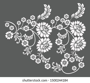 Rose motif sketch for design