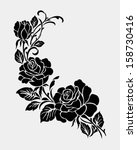 Rose motif,Flower design elements vector