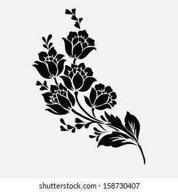 Rose motif,Flower design elements vector