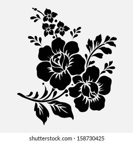 Rose Motif,Flower Design Elements Vector