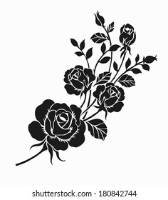 Rose motif,Flower design elements vector