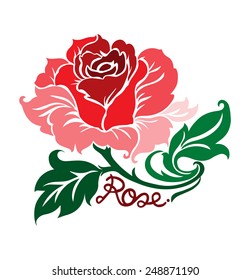 Rose motif,Flower design elements vector