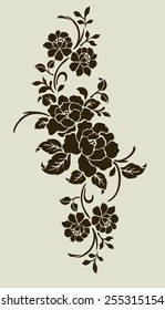 Rose motif,Flower design elements vector