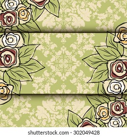 Rose motif,Flower design elements vector Easily editable vector image