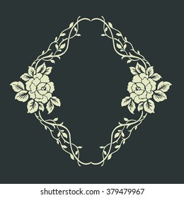 Rose motif,Flower design elements vector