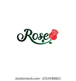 ROSE No 1 Wordmark Logo - Rose symbol fused on the letters.