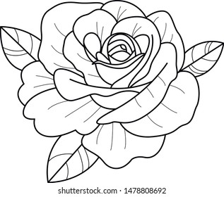 Rose Old School Tattoo Art Stock Vector (Royalty Free) 1478808692 ...