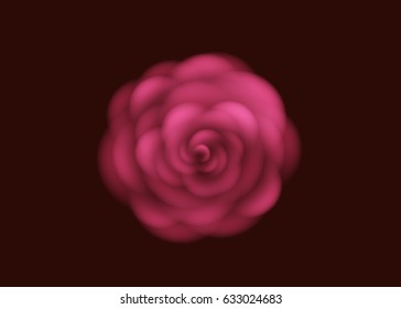 rose on dark background. Flower Vector illustration