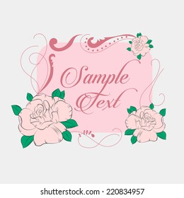 Rose on white background