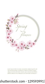 Rose on white background. Design element for cover, invitation, booklet, printing. Spring frame vertical of sakura flowers. Handmade background in oriental style.