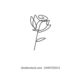 Rose one line art_ victor 