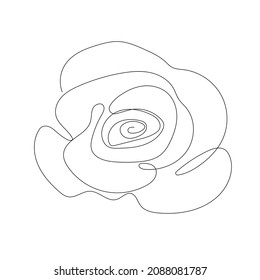 Rose. Una línea. Imágenes prediseñadas de vectores