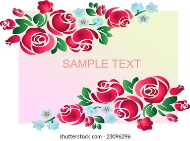 Rose ornament. Vector illustration. Fully editable, easy color change.