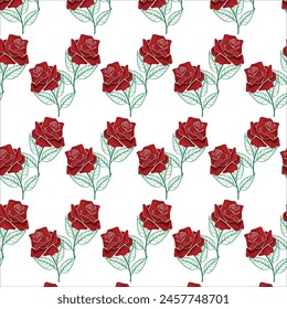 Rose pattern design for fashion.