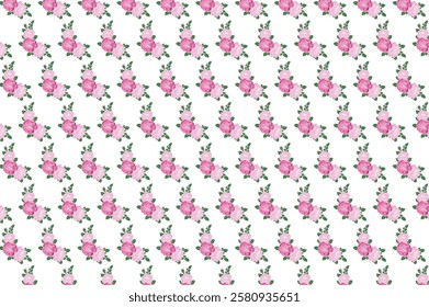 ROSE PATTERN DESIGN, ILLUSTRATION CAN BE USED AS BACKGROUND OF WALL ART, IN TEXTILE