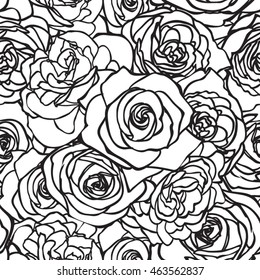 Rose pattern. Floral wedding background