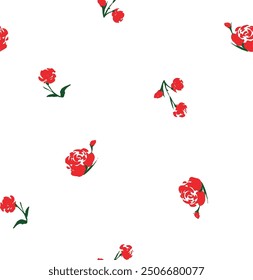 Rose pattern formed by the introduction of the unique Vectorel hand drawing with the vectors still