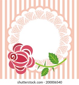 Rose pattern frame vector illustration