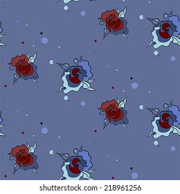 Rose pattern including seamless sample in swatch panel