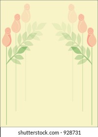 Rose pattern muted on warm yellow background.