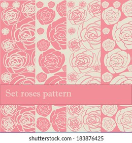  Rose Patterns and seamless backgrounds. Ideal for printing onto fabric and paper or scrap booking.