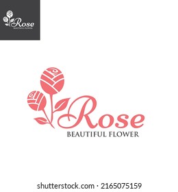 Rose Petal Logo Silhouette Beautiful Petal Stock Vector (Royalty Free ...