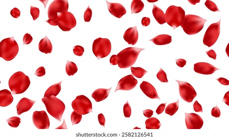 Rose petal realistic seamless pattern background, Valentines Day concept illustration elegant