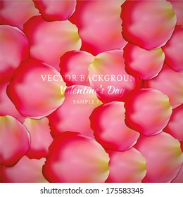 Rose Petals background. Vector illustration.