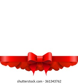 Rose Petals Border on white background. Valentines day.