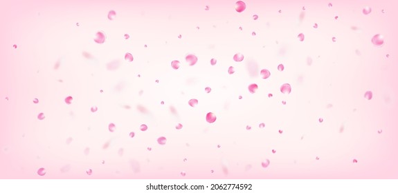 Rose Petals Falling Confetti. Blooming Cosmetics Ad Beautiful Floral Background. Noble Rich VIP Watercolor Texture. Windy Leaves Confetti Poster. Flying Japanese Sakura Cherry Rose Petals Design.