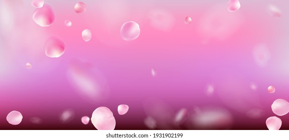 Pétalos de rosa cayendo en Confetti. Patrón de color de agua premium noble. Windy deja pancarta de Confetti. Diseño de Petals de Rosas de Cerezo Sakura Japonesa En Caída. Cosméticos Florecientes Y Fondo Floral Elegante.