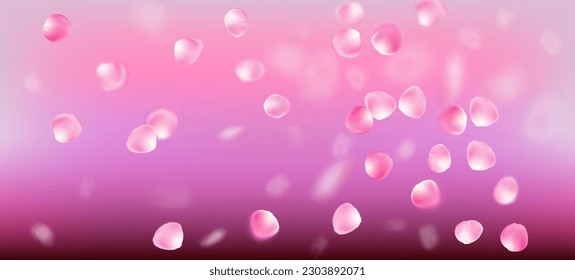 Rose Petals Falling Confetti. Windy Leaves Confetti Design. Female Premium Watercolor Texture. Blooming Cosmetics Ad Elegant Flower Background. Flying Japanese Cherry Sakura Rose Petals Poster.