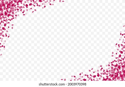 Rose Petals Frame, Border For Decorations, And Card