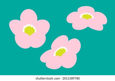 Rose petals on bluish green background.