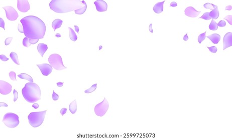 Rose petals or sakura flying petals, romantic background with realistic pink cherry flower petals flow or falling motion. Love, romance, floral spring season,cherry blossom
