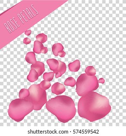 Rose Petals. Vector Illustration.