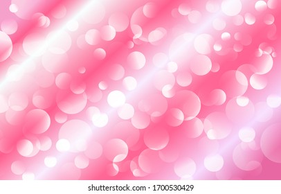 Rose Pink bokeh background. Soft blur light effect wallpaper. Abstract background bokeh blurred. Shiny bokeh light effect. Vector illustration.