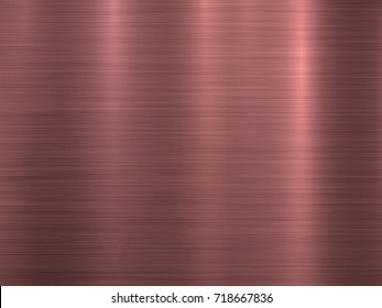 Rose, pink, bronze metal abstract technology background with polished, brushed texture. Vector illustration.