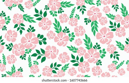 Rose pink flower background for Romantic valentine, with elegant leaf and flower concept.