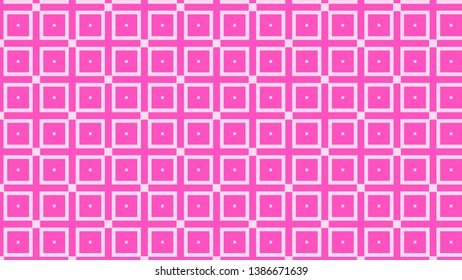 Rose Pink Geometric Square Pattern Vector Illustration
