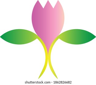 logotipo de flor rosa