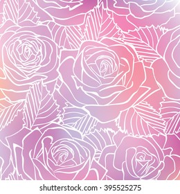 Rose pink pattern. Floral background