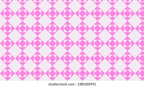 Rose Pink Seamless Geometric Square Pattern