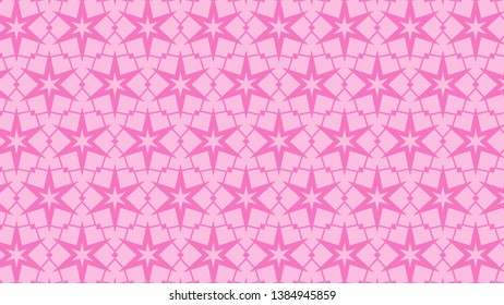 Rose Pink Seamless Stars Background Pattern