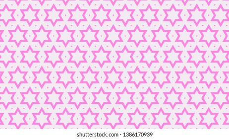 Rose Pink Star Pattern Design