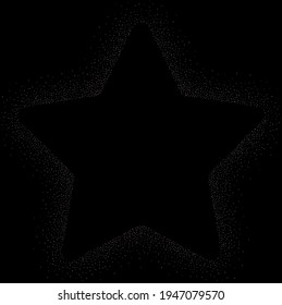 Rose, pink stars. Sprocket, shiny confetti. Scattered little sparkling glitter balls circles. Random stellar falling on black background. New Year Christmas background. Vector illustration.