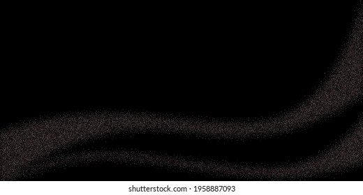 Rose, pink stars. Sprocket, shiny confetti. Scattered little sparkling glitter balls circles. Random stellar falling on black background. New Year Christmas background. Vector illustration.