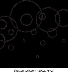 Rose, pink stars. Sprocket, shiny confetti. Scattered little sparkling glitter balls circles. Random stellar falling on black background. New Year Christmas background. Vector illustration.