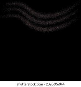 Rose, pink stars. Sprocket, shiny confetti. Scattered little sparkling glitter balls circles. Random stellar falling on black background. New Year Christmas background. Vector illustration.