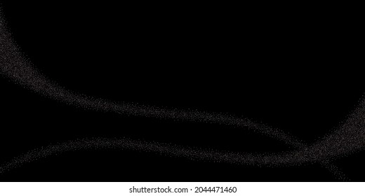 Rose, pink stars. Sprocket, shiny confetti. Scattered little sparkling glitter balls circles. Random stellar falling on black background. New Year Christmas background. Vector illustration.
